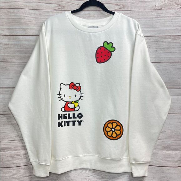 Hello Kitty White Crewneck Sweatshirt Women’s Size Small - Picture 2 of 7